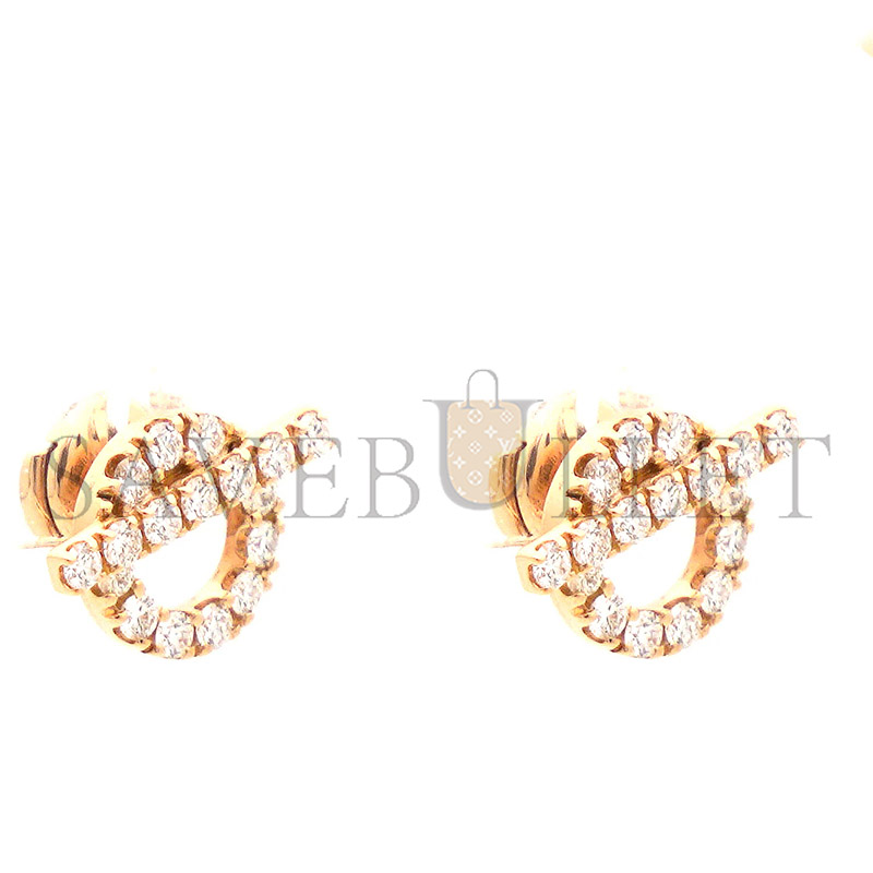 h**mes finesse Di*m*nd 18k rose gold earrings
